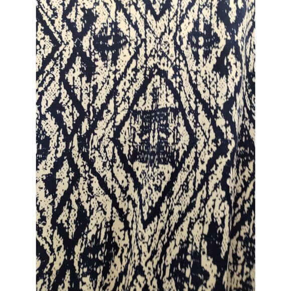 Saint Tropez West Size 1X Blue & White Nautical Diamond Drawstring Waist Dress - Picture 3 of 6